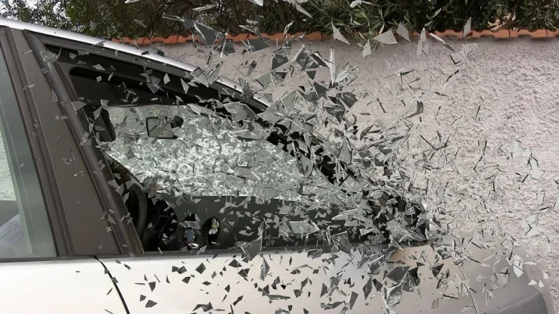 Car window shattering